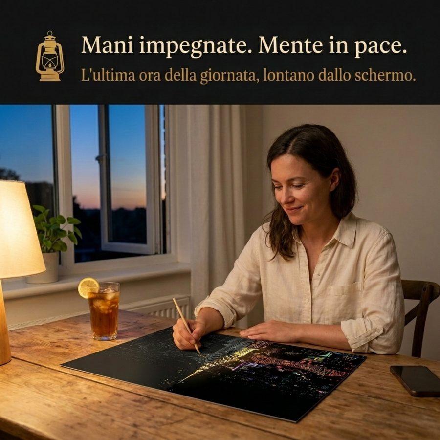 Una luce calda, una sera tranquilla.