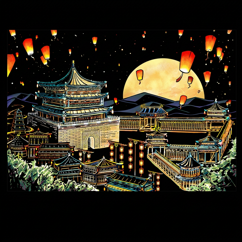 Chang'an · La città che non dorme mai · tessera del disegno