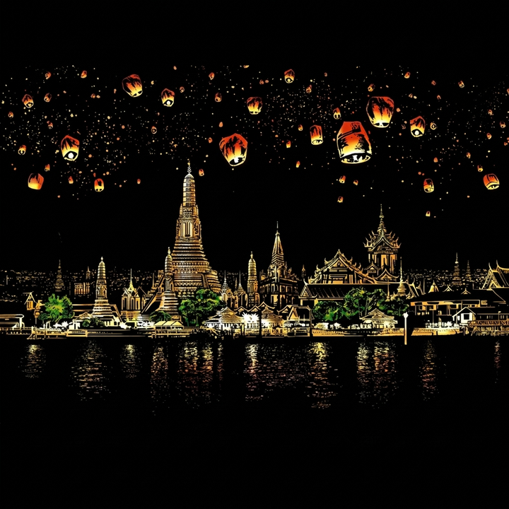 Chiang Mai · Thailandia · il disegno finito