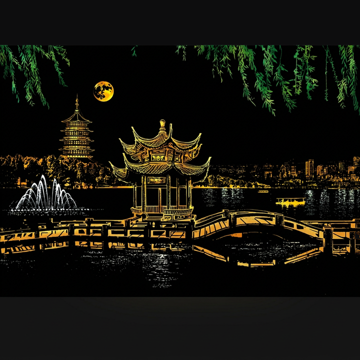 Lago dell'Ovest · Hangzhou · il disegno finito
