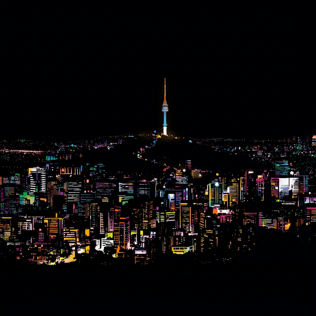 Seoul · Corea del Sud · tessera del disegno