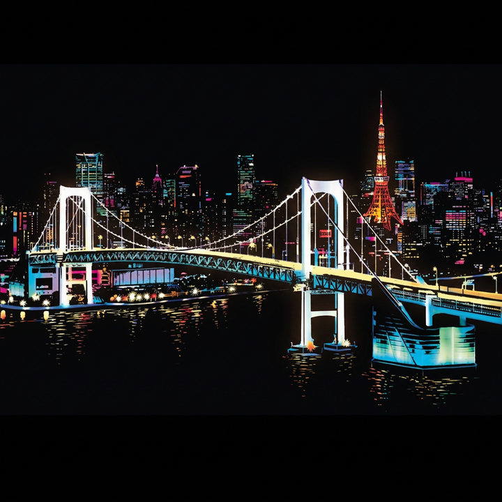 Tokyo · Le luci di Shibuya · il disegno finito