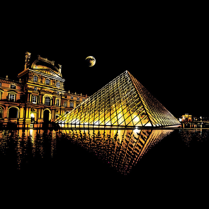 Parigi · Il Louvre · il disegno finito