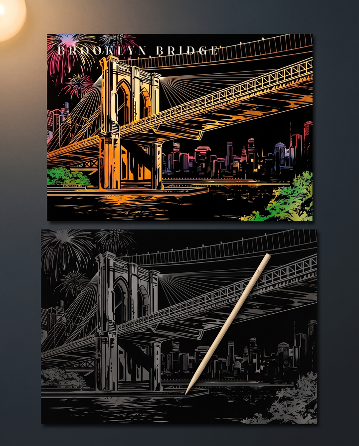 Ponte di Brooklyn · New York · il disegno finito