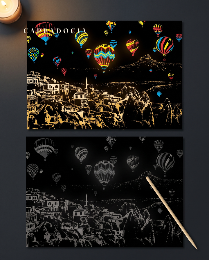 Cappadocia · Le mongolfiere · il disegno finito