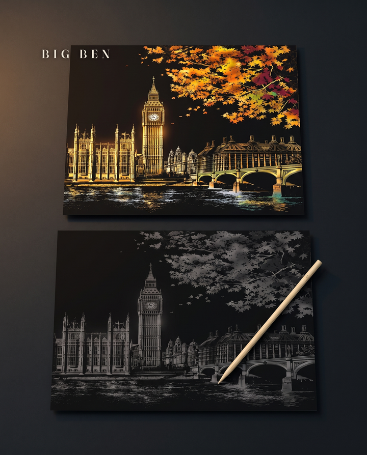 Londra · Il Big Ben · il disegno finito