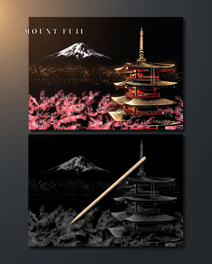 Monte Fuji · Giappone · il disegno finito